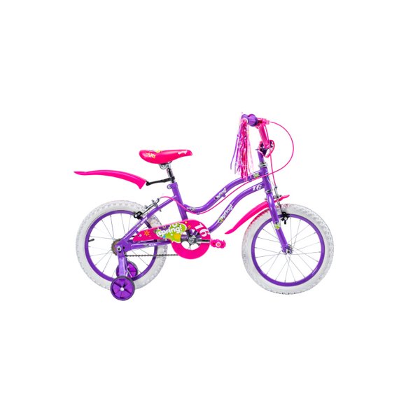 Bicicleta Infantil Unibike rodada 16 con ruedas de entrenamiento Rosa 16