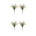 thumbnail image 2 of Cateissary De flores artificiales de plástico, plantas falsas, arreglo de ramo de flores de imitación para decoración de jardín, porche, Naranja 2piezas, 2 of 6