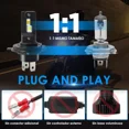thumbnail image 2 of Faros Led H4 Hb3 9003 Para Moto Luz Altas Y Bajas, 2 of 7