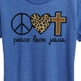 thumbnail image 3 of Instant Message - Peace Love Jesus - Women's Short Sleeve Graphic T-Shirt, 3 of 6