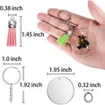 thumbnail image 2 of PEACNNG 120 pcs Acrylic Keychain Blank with Key Rings: Tassels Key Chain for Craft, Keychain Rings, Acrylic Keychain, 2 of 5