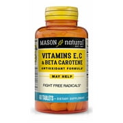 Mason Natural Vitamin E, C & A (Beta Carotene) - High Potencym Support Overall Health*, 60 Tablets