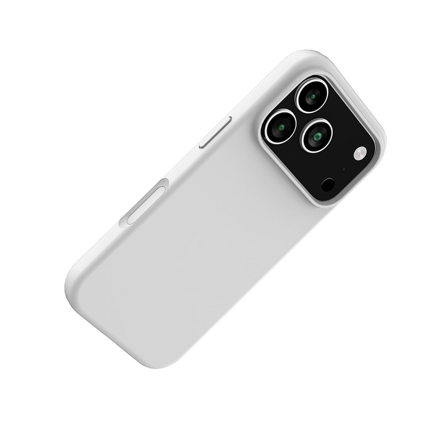 Minimalist Soft Silicone Cover for iPhone 17 Pro Max - White