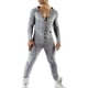 thumbnail image 1 of Mono para Hombre Ticfox con Botones y Capucha a Cuadros Gris Claro XXL, 1 of 6