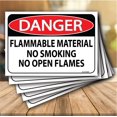 thumbnail image 2 of Adhesivo de advertencia de peligro, material inflamable, no se puede fumar, 10 unidades, 2 of 3