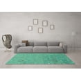 thumbnail image 3 of Ahgly Company Indoor Rectangle Abstract Turquoise Blue Modern Area Rugs, 4' x 6', 3 of 4