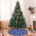 thumbnail image 7 of Yiaed Blue Skull Flower Print Christmas Tree Skirt , Tree SkirtsTree Mat for Christmas Winter Holiday Indoor Decorations-30", 7 of 7