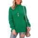 thumbnail image 2 of Jersey Jouica de cuello alto de gran tamaño para mujer Xian Green, 2 of 4