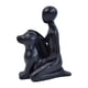 thumbnail image 2 of Figura decorativa de hombre con perro para estante, 10x6,5x13,3 cm, ideal para dueños de mascotas. Negro, 2 of 9