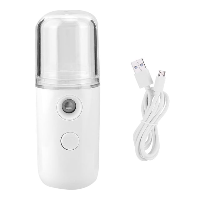 Pulverizador facial nano portátil Humidificador Atomización Hidratante Carga USB (Blanco)