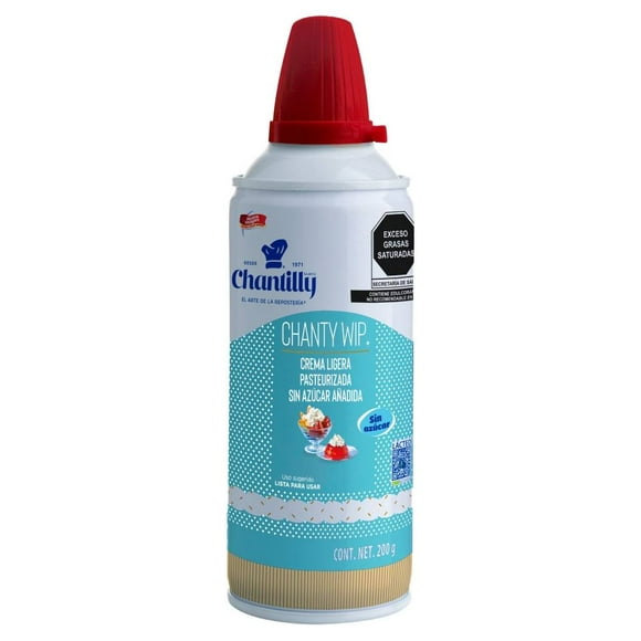 Crema vegetal tipo Chantilly Chanty Wip sin azúcar 200 g