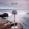 thumbnail image 5 of Sillas para Bar y Barra de Cocina con Respaldo y Reposapies de Altura Ajustable Banco Taburete Giratorio con Asiento Acolchado de Diseño Moderno Set 4 Piezas Gris, 5 of 5
