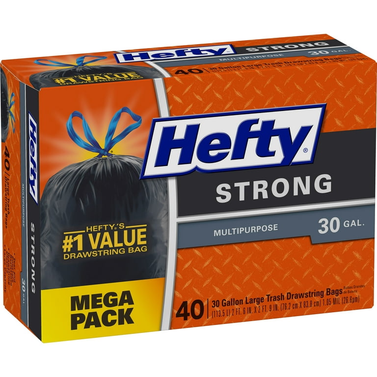 Hefty® Twist Tie 30 Gallon Multipurpose Large Trash Bags 40 ct Box, Trash  Bags