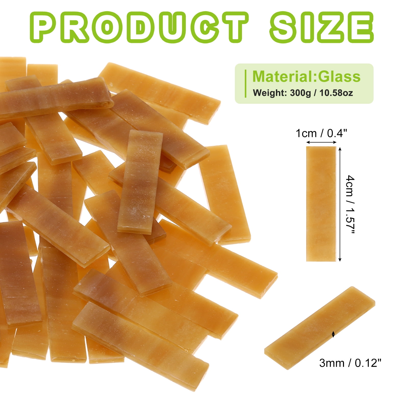 Stained Glass Strip, Camel Mosaic Tiles 300g/10.58 oz