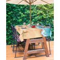 thumbnail image 3 of Hokiten Outdoor Tablecloths with Umbrella Hole & Zipper, Ocean Beach 60 x102 Inch Rectangle Tablecloths, Starfish Sea Waves Coastal Seaside Sand Waterproof Table Cloth, Patio/Pool Table Covers, 3 of 7