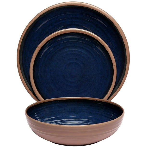 Melange 54-Piece Melamine Dinnerware Set (Clay Collection) | Shatter