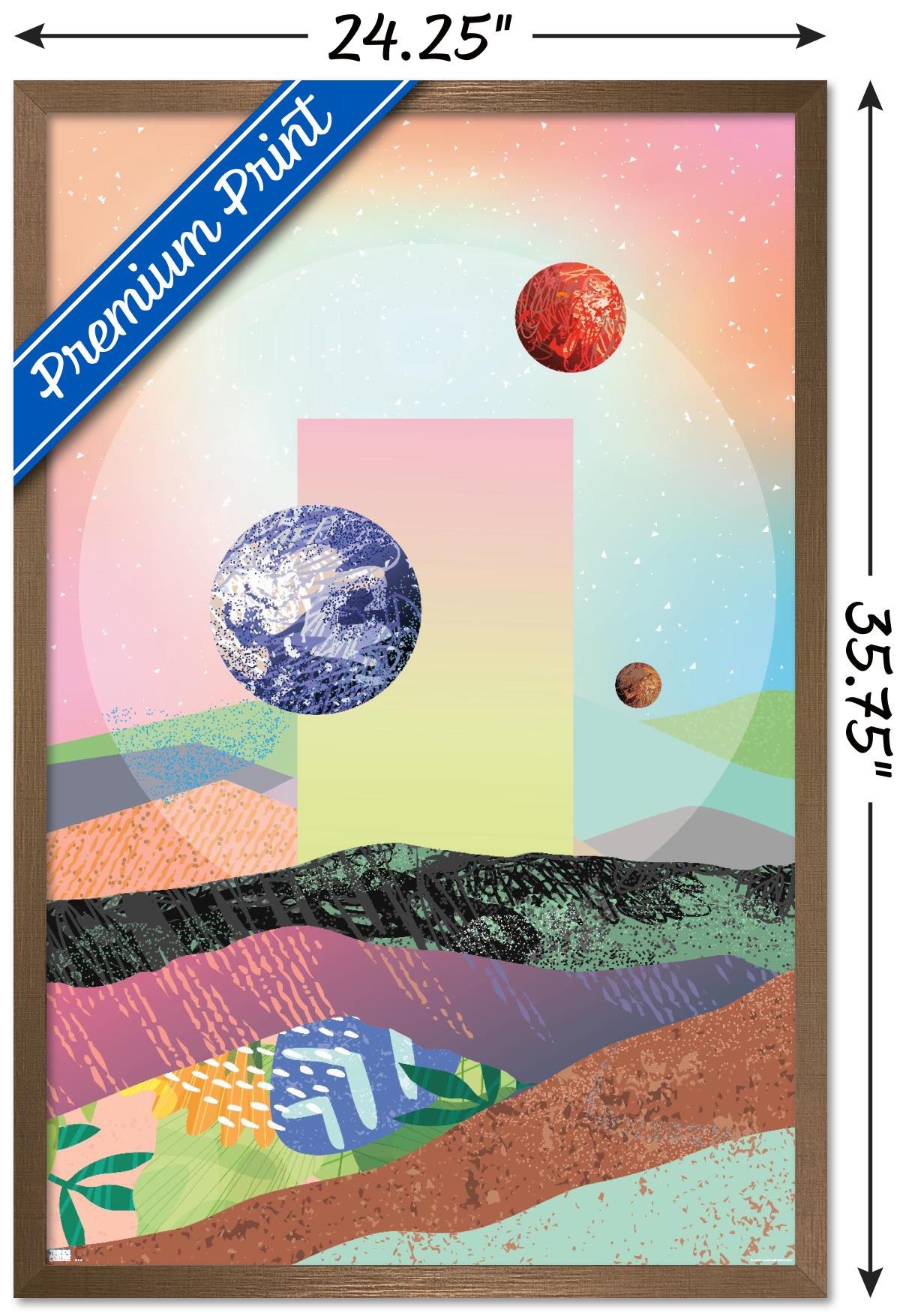 Abstract Space Wall Poster, 22.375" x 34" Framed