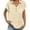 Beige, variant on T Shirts for Women 2026 Summer Short Sleeve V Neck Collared Business Casual Office Work Tshirt Blouse