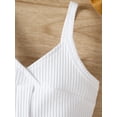 thumbnail image 6 of Bagilaanoe 3Pcs Toddler Baby Girls Skirt Set V-Neck Ribbed Sleeveless Tank Tops + Skirt + Headband 1T 2T 3T 4T 5T 6T Kids Summer Casual Outfits, 6 of 8