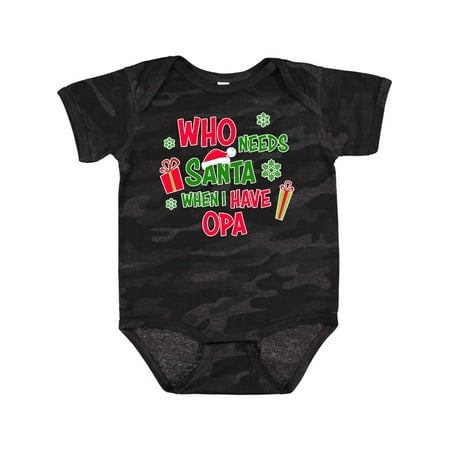 

Inktastic Who Needs Santa when I Have Opa Gift Baby Boy or Baby Girl Bodysuit