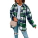 thumbnail image 2 of Abrigo a cuadros,Chaqueta a cuadros de manga larga para mujer, chaqueta a cuadros de manga larga, chaqueta con cuello vuelto, funcionalidad de alta precisión, 2 of 2