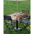 thumbnail image 4 of Fsddascl Farmhouse Brown Grey Outdoor Tablecloth - 54x54 Inch Square Dining Table Cover, Country Vintage Wooden Waterproof Outdoor Table Cloth with Umbrella Hole & Zipper for Picnic/Patio/Party, 4 of 7