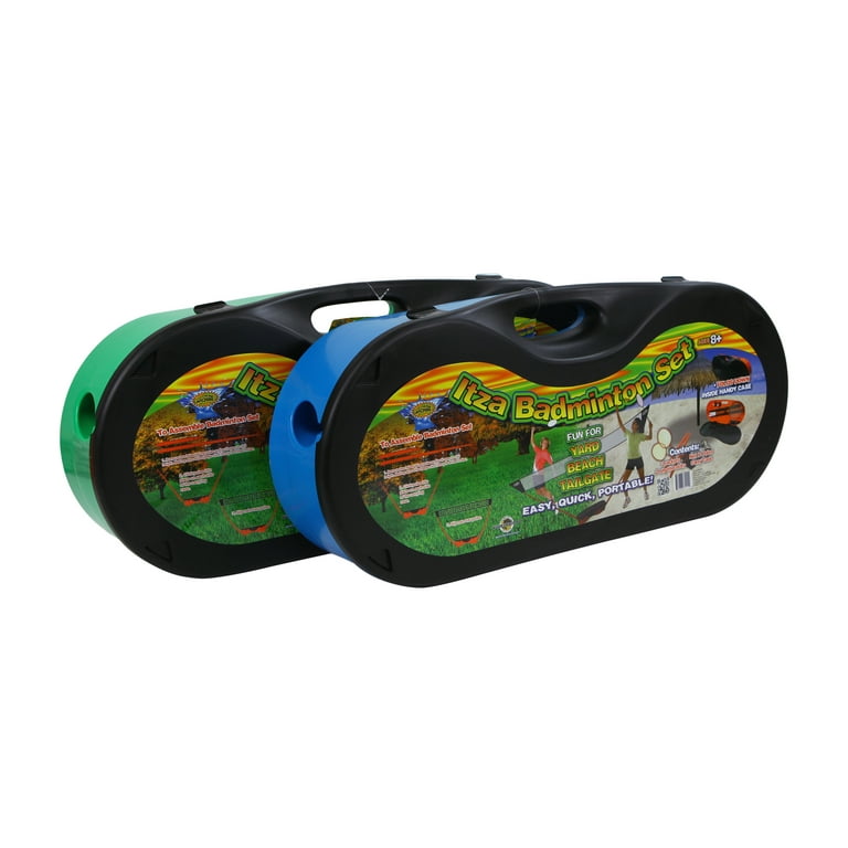【BINA社】タブラ&バヤセット　台座付き Itza Badminton Set W/ Net, Poles, 2 Rackets & Shuttlecocks