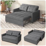 Convertible Sofa Bed, Lofka 3 in 1 Sleeper Sofa for Living Room, Dark Gray