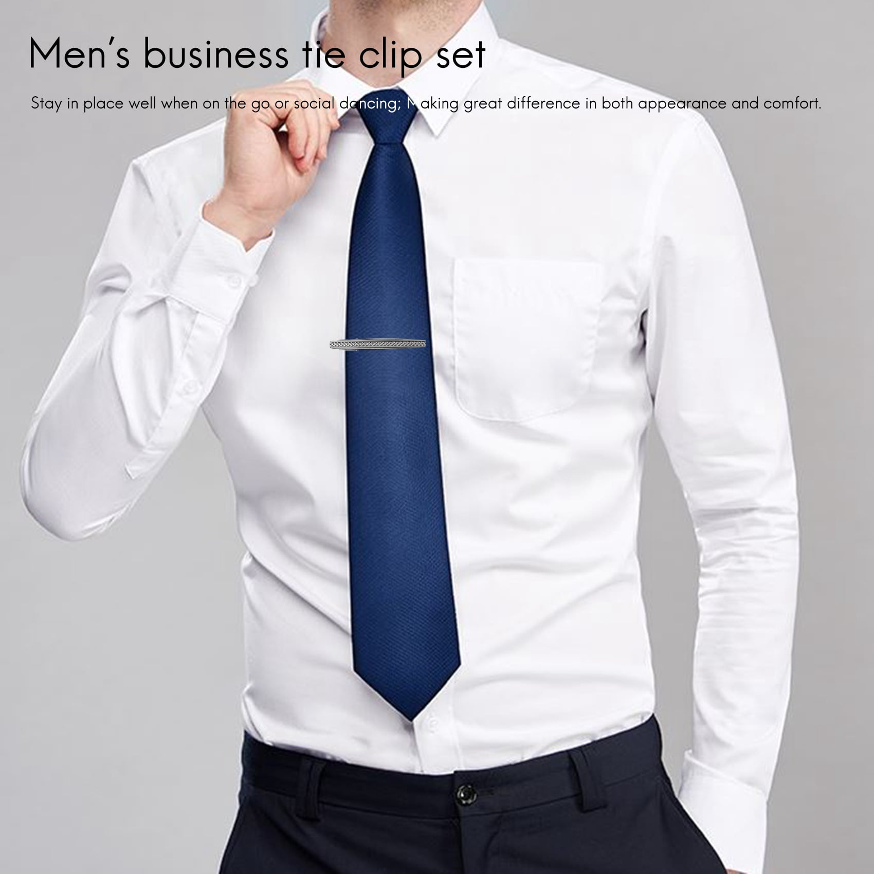 1pc Men's Business Tie Clip Tie Bar for Regular Ties Necktie Suitable for Wedding Business, Tie Pin Clips,Temu