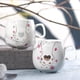 thumbnail image 2 of Tazas de cerámica de 350ML, , 12 onzas, apto para lavavajillas, artesanía para hombres, mujeres, Valentín, novio, novia, niños, U0221 gris CUTICAT mujeres tazas hombres mordaza, 2 of 6
