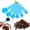 Blue, variant on 5 Pcs Plastic Measuring Spoons and Cups Set for Home Kitchen Baking Cooking, Blue, Durable and Easy to Store