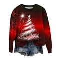thumbnail image 2 of Craaazy Christmas Shirts for Women Loose Crewneck Long Sleeve Christmas Printed Xmas Shirts Gifts, 2 of 4