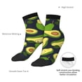 thumbnail image 6 of Fuzoiu Fresh Avocado Print Adult Socks, Crew Moisture-wicking Socks, Unisex Cushion Crew Socks,Casual Sports Ankle Socks, 6 of 7
