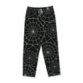 thumbnail image 6 of Uemuo Spider Web Black Pattern Women's Wide Leg Palazzo Lounge Pants with Pockets Light Weight Loose Comfy Casual Pajama Pants-Small, 6 of 9