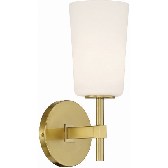 Crystorama Colton 1 Light Aged Brass Wall Mount - 5.50'' W x 13.75'' H