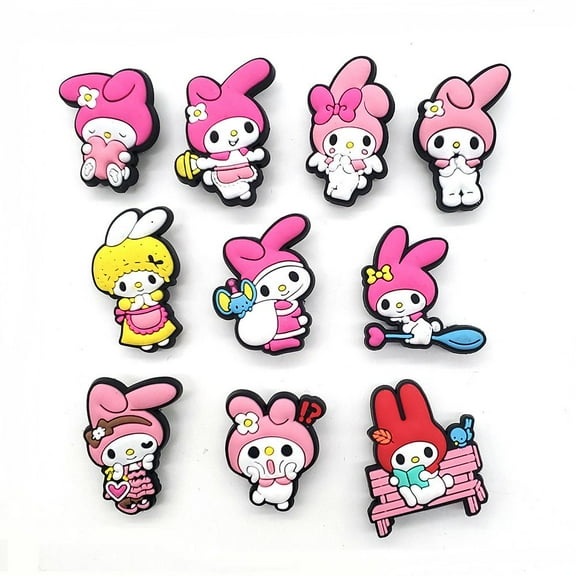 10Pcs melody Cartoon Shoe Decoration Charms, Cute Charms Accessories for Shoes