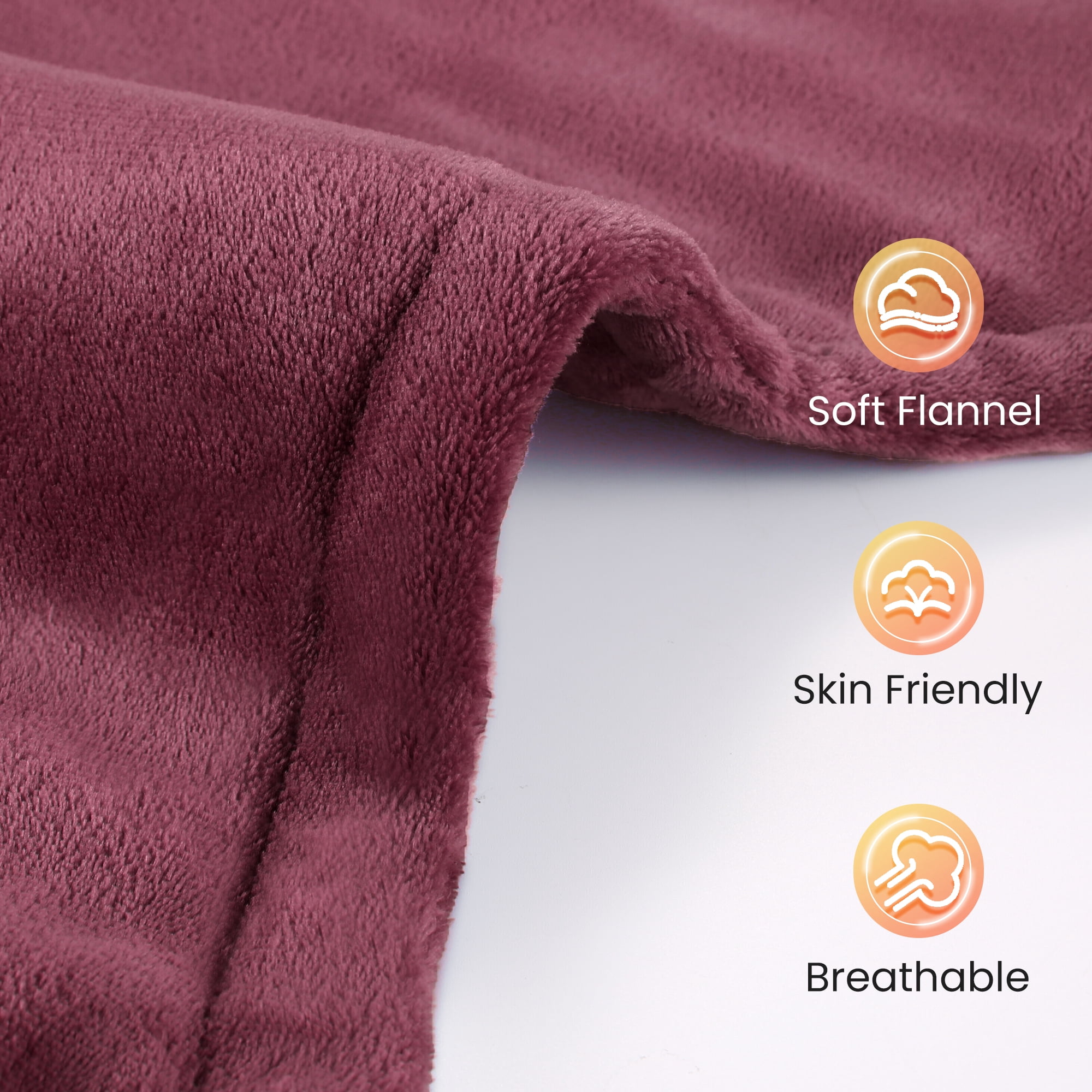 MaxKare Ultra Soft Heating Pad with 4 Heat Settings & Auto Shut-off for Full Body Stress Relief, 24"x33" - Red MaxKare Ultra Soft Heating Pad with 4 Heat Settings & Auto Shut-off for Full Body Stress Relief, 24"x33" - Red - Image 8
