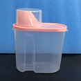 thumbnail image 4 of Caja de almacenamiento de alimentos de plástico de 2,5 l, contenedor hermético con tapas para verter, botellas de almacenamiento de cereales de Almacenamiento y organización del hogar Rosado 1.9L Bearachild HA002828-02, 4 of 6