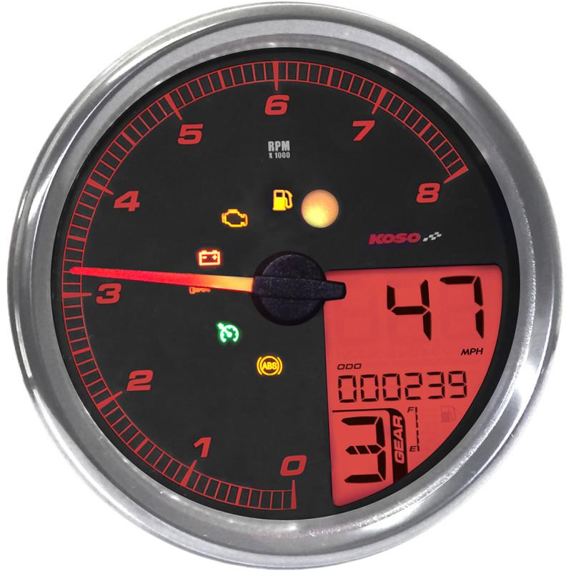 新しく着き Koso North Multi-Function America BA072000 Koso For HD-05  Multi-Function Harley Tachometer/Speedometer Tachometer/Speedometer 