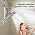 thumbnail image 6 of Dual Filtered Handheld Shower Heads Combo, 15-Mode High Pressure Rainfall Showerheads Combo Set with Filter, for Hard Water, Removes Chlorine, Improves Skin Hair Condition, Modern Chrome, 6 of 7
