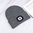thumbnail image 2 of Gorro de punto de invierno LED con gorro de pesca iluminado Gorro de senderismo iluminado (gris), 2 of 5