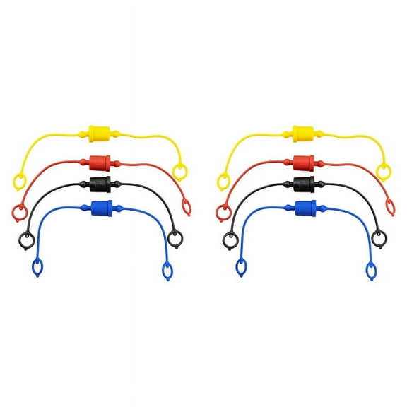8 Sets Hydraulic Quick Coupler Male Dust Cap and Female Plug Cover, Rubber Dust Caps/Plugs(-A 1/4Inch)8Sets x Hydraulic Quick Coupler