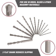 Hyper Tough 13-Piece Masonry Bit Set in Click Fit™ Case