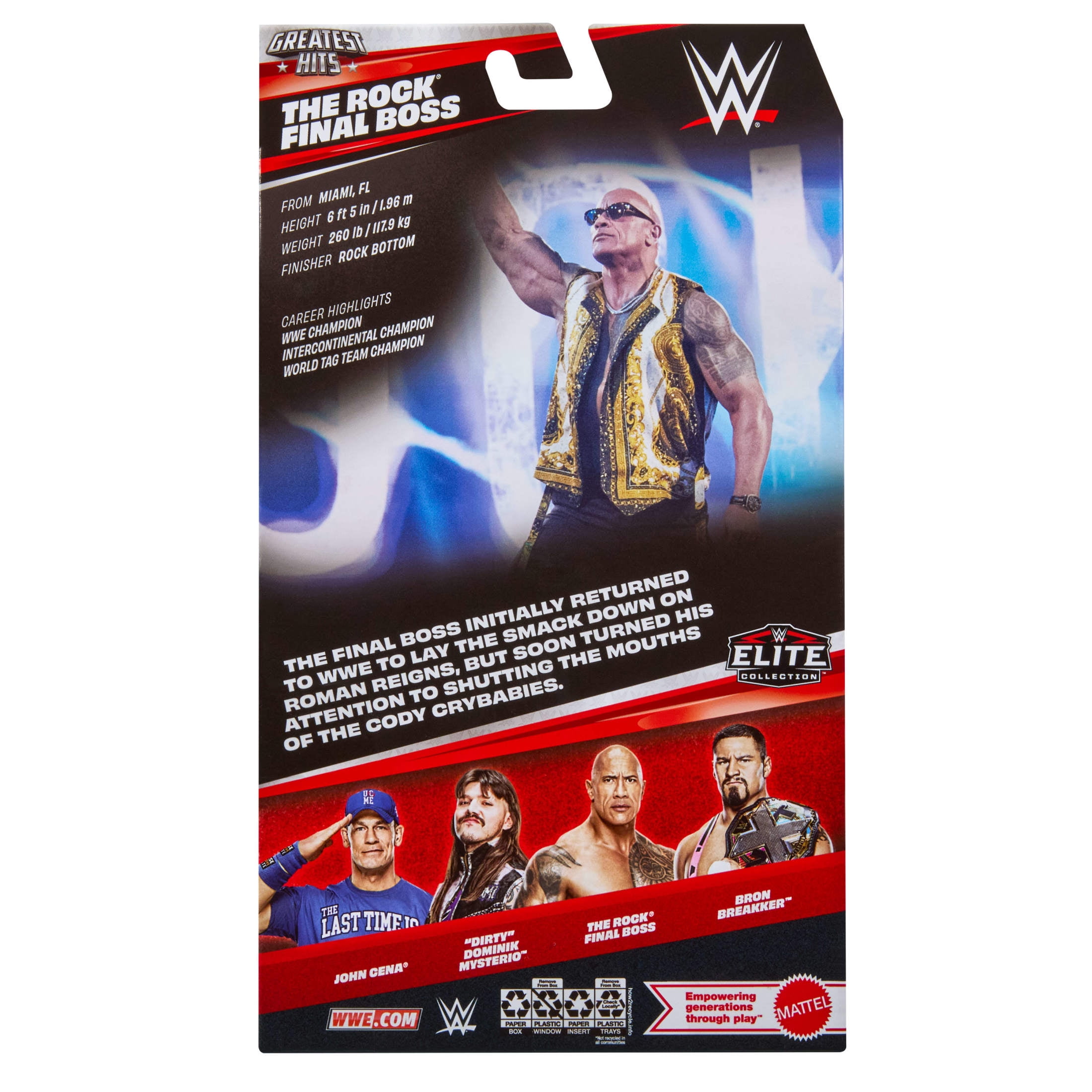 WWE Elite Action Figures, 6-inch Collectible Set with Articulation & Accessories (Styles May Vary)