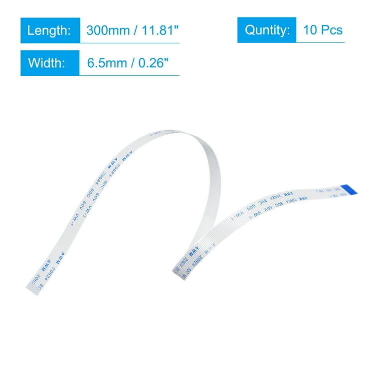 5Pcs FFC FPC Flexible Flat Cable Ribbon 4 6 8 10-40Pin Pitch 0.5/1.0mm AWM 20624 - Foto 2