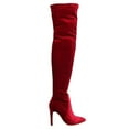 thumbnail image 2 of Cape Robbin GB23 Women Velvet Thigh High Pointy Toe Stiletto Boot, 2 of 5