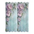 thumbnail image 2 of nqOlkjepod Outdoor Curtains for Patio Waterproof, Spring Pink Flower Outdoor Privacy Panels Grommet, Branch Leaves Mottled Walls Garden Blackout Outside Curtains for Porch/Cabana 54"x84", 2 Panels, 2 of 8