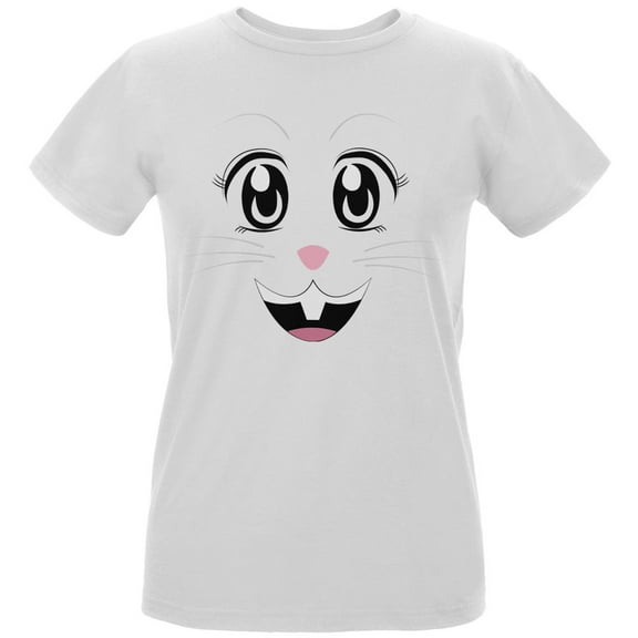 Old Glory Womens Anime Rabbit Face Usagi Organic Short Sleeve Graphic T Shirt