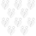 thumbnail image 1 of 10 llaveros elegantes con forma de corazón, llaveros en blanco para hacer tú mismo, adornos colgantes., 1 of 8