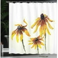 thumbnail image 3 of Ambesonne Flower Shower Curtain, Daisies Garden, 69"Wx70"L, Yellow White, 3 of 4